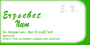 erzsebet nun business card